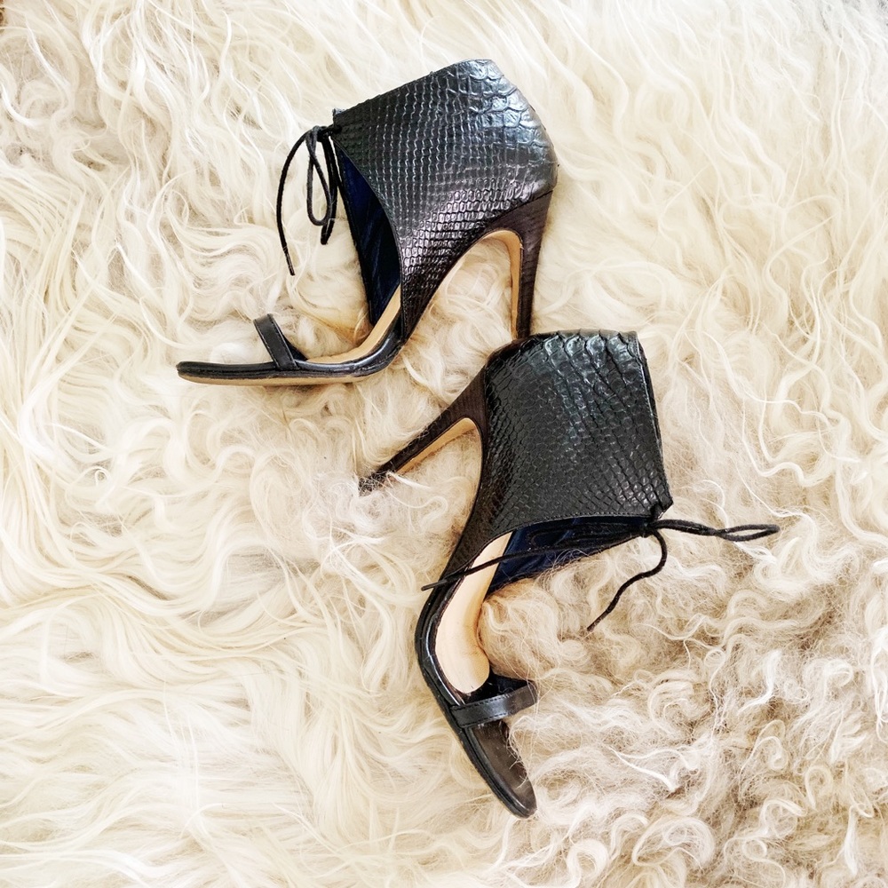 Tibi Stella Python Leather Sandal 6.5 - image 4